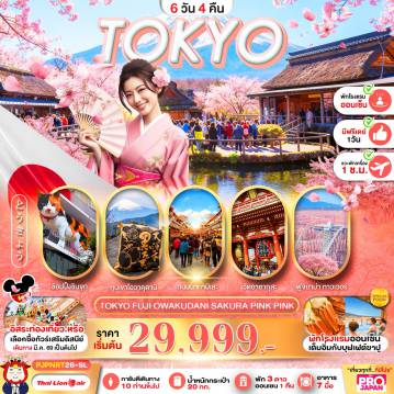 ทัวร์ญี่ปุ่นเดือนมีนาคม 6 วัน 4 คืน-PRO TOKYO FUJI OWAKUDANI SAKURA PINK PINK 6D4N