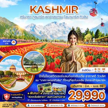 ทัวร์อินเดีย 6 วัน 5 คืน-*พิเศษ!! นั่งกระเช้ากุลมาร์ค
