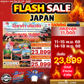 ทัวร์ญี่ปุ่นเดือนพฤศจิกายนไฟไหม้