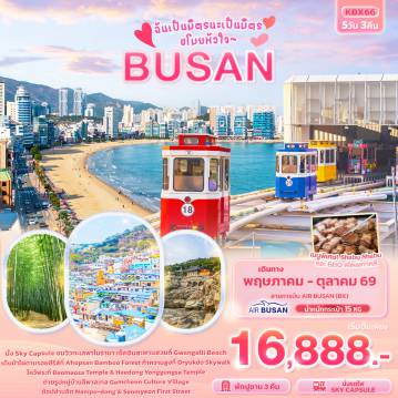 ทัวร์เกาหลีใต้ 5 วัน 3 คืน-ฉันเป็นมิตรนะเป็นมิตร ขโมยหัวใจ BUSAN